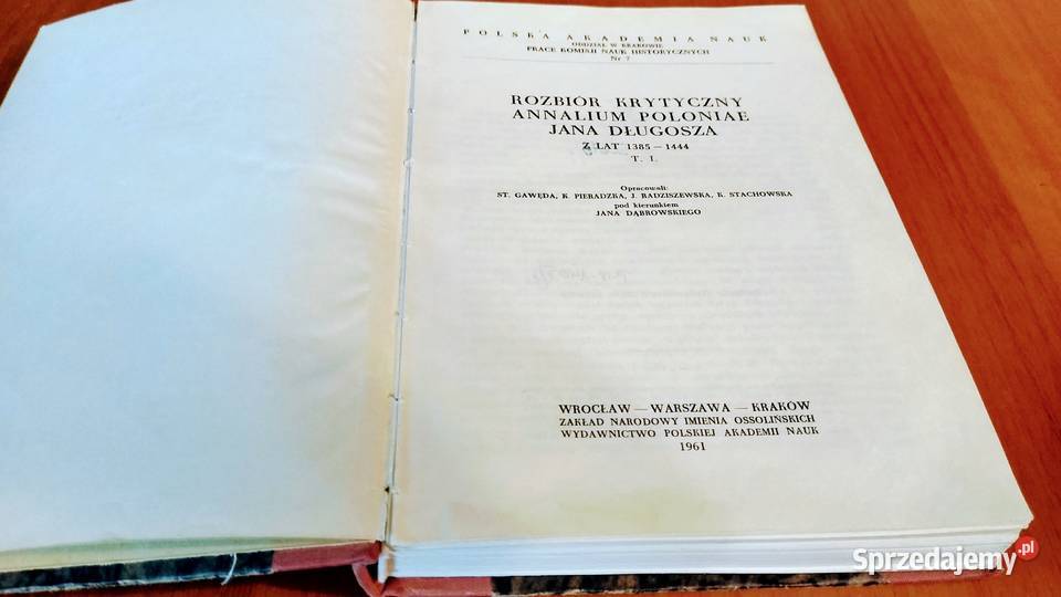 Rozbiór krytyczny Annalium Poloniae Jana pomorskie Gdańsk sprzedam