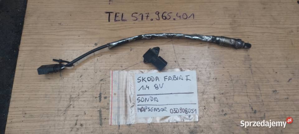SKODA FABIA I 14 8V MPI sonda lambda czujnik Układ elektryczny silnika