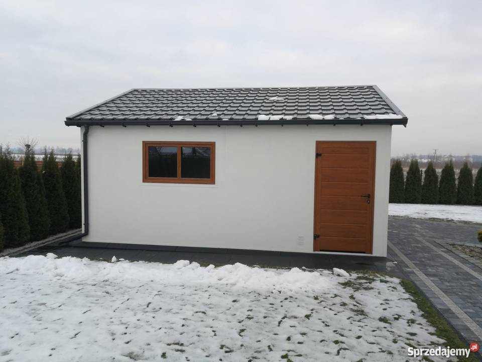 Garaż blaszany tynkowany 35m2 śląskie Kaczyce