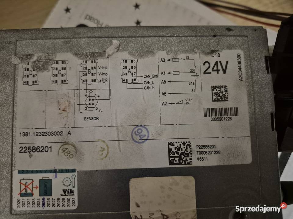 Tachograf VDO model 21 Volvo FH4 Obłotne