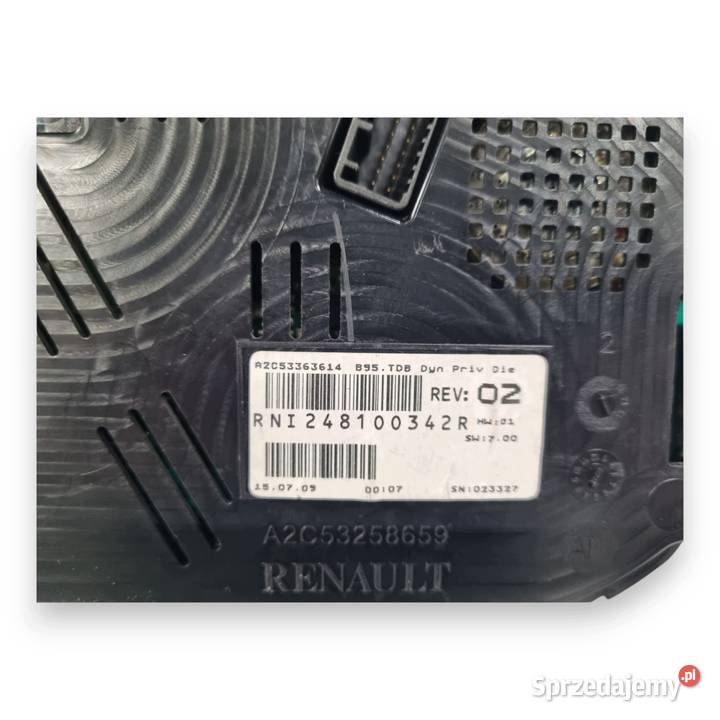 LICZNIK ZEGARY 248100342R Renault Megane III 15 lubelskie Chełm