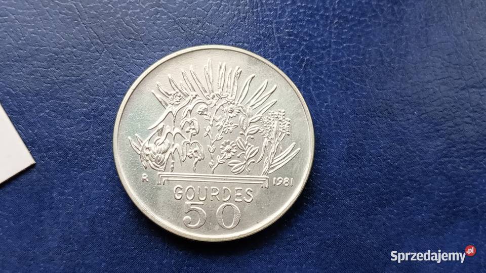 Stare monety 50 gourde 1981 Haiti srebro podkarpackie
