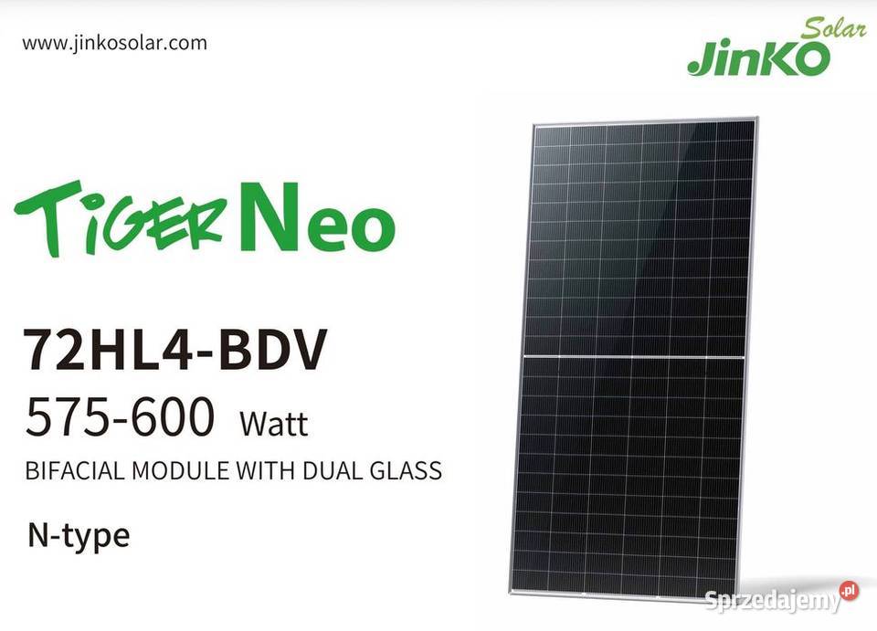 Panel fotowoltaiczny JINKO 590W BDV BIFACIAL małopolskie