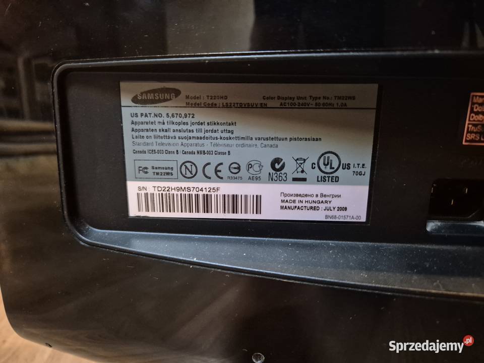 HDMI 1620x1050 Samsung SyncMaster T220HD 22cale Ruda Śląska