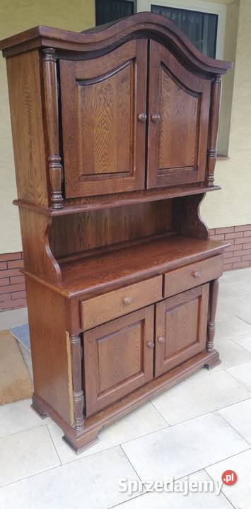 Kredens holenderski stylowy drewniany witryna