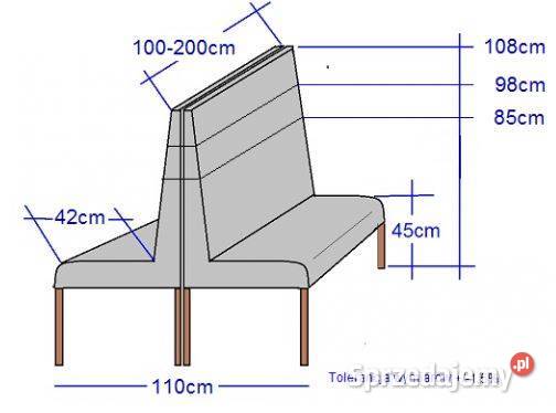 Ławka tapicerowana lożowa do restauracji Kępno