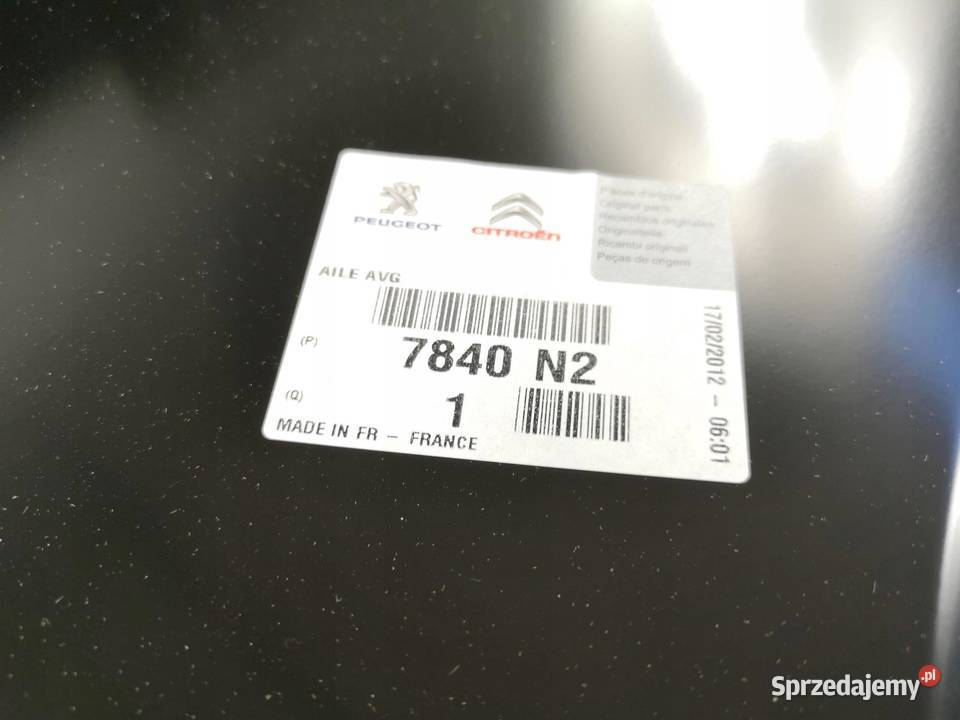BŁOTNIK LEWY PRZÓD CITROEN C3 PLURIEL 0310 ORI