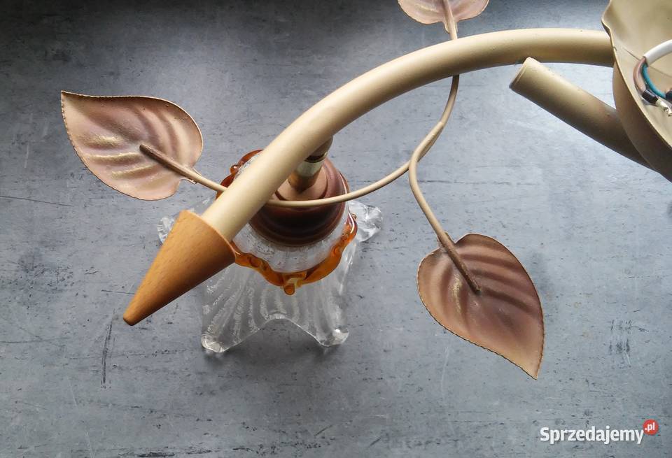 Lampa sufitowa szkło plus metal odcienie brązowego zachodniopomorskie Koszalin