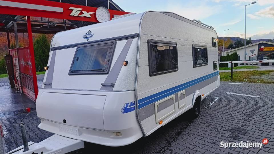 przyczepa kempingowa HOBBY łóżka piętrowe Międzybrodzie Bialskie