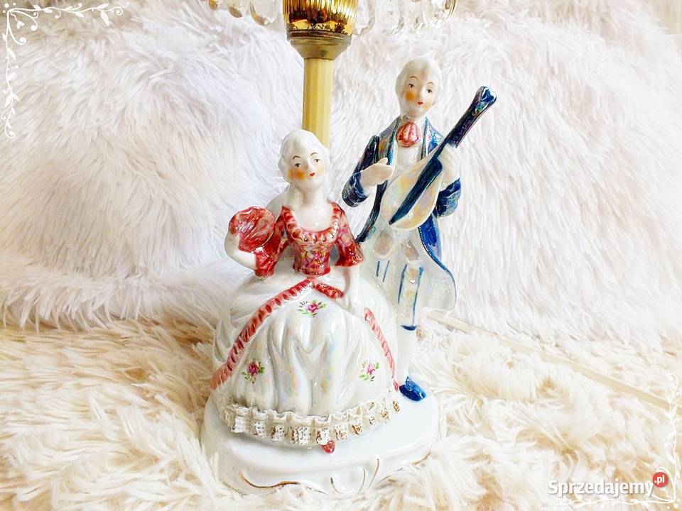 Piękna stara porcelanowa lampka nocna barok Cudo Żary sprzedam