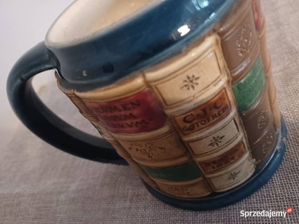 Mettlach stary kufel ceramiczny z 1891r do piwa Wrocław