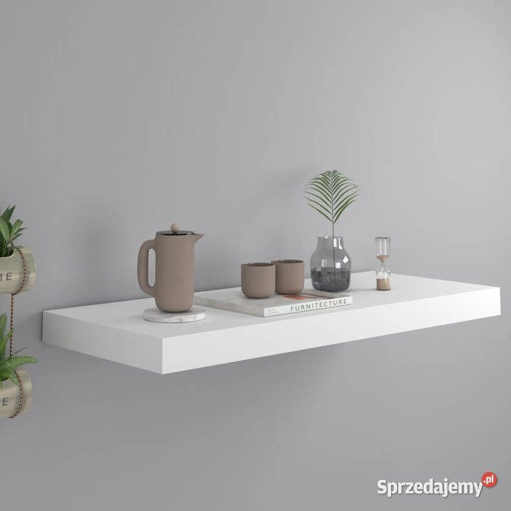 Półka ścienna biała 60x235x38 MDF WM323811 Warszawa
