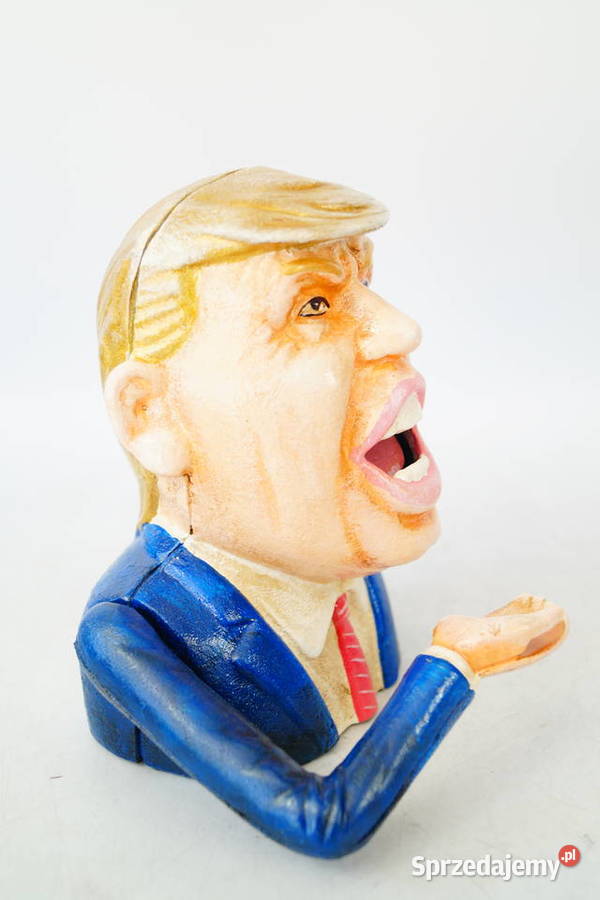 Żeliwna figura rzeźba skarbonka Donald Trump Gizałki