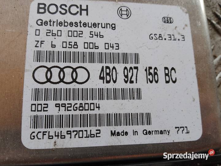 Komputer Audi A6 C5 4B0927156BC 0260002546 małopolskie Tarnów sprzedam