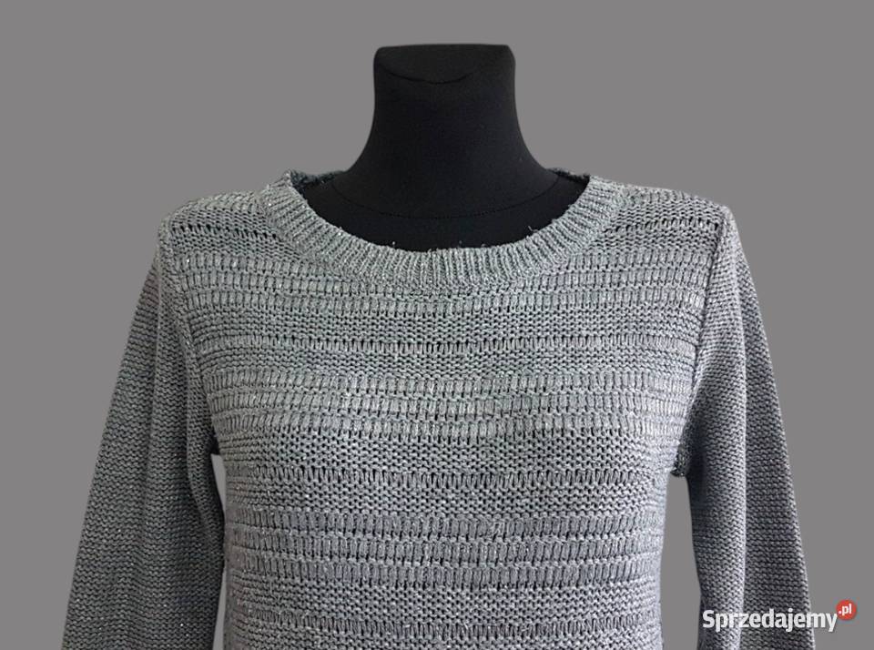Damski szary ciepły sweter z długim rękawem Rozmiar 36(S) Swetry i golfy małopolskie Chrzanów