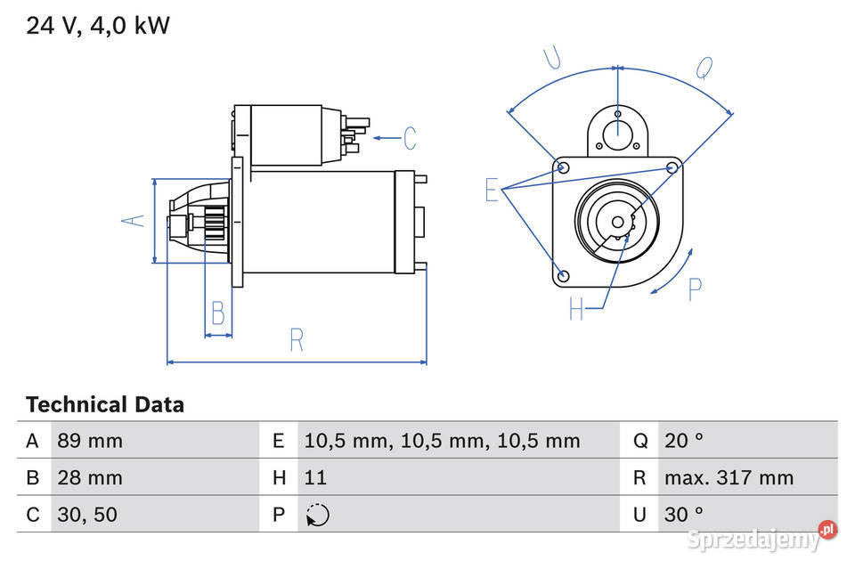 BOSCH Rozrusznik Regenerowany Man L2000 6150 ciężarowe