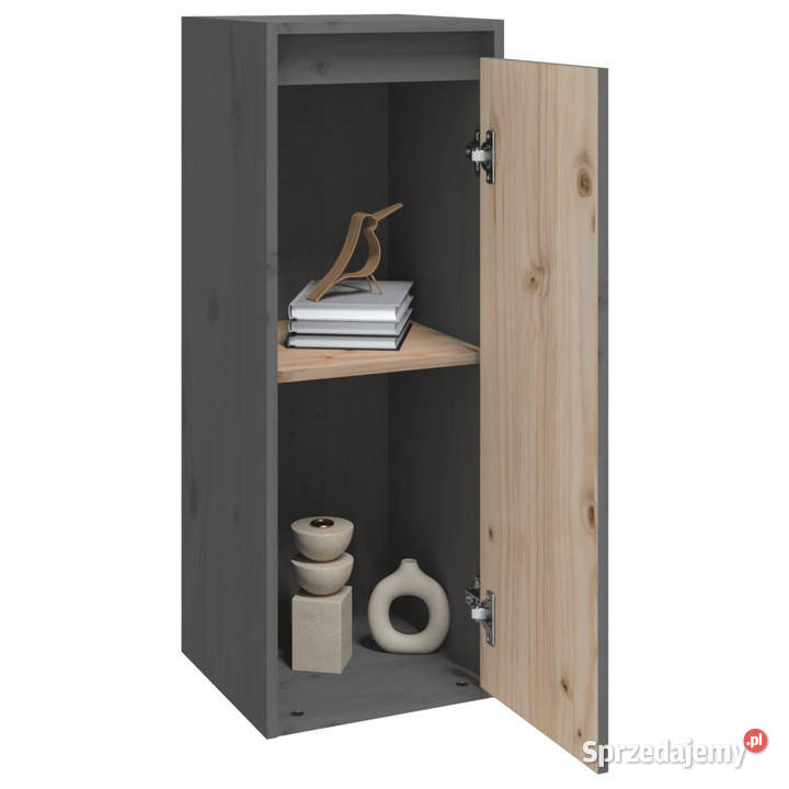 Szafki ścienne 2 szare 30x30x80 lite drewno Warszawa