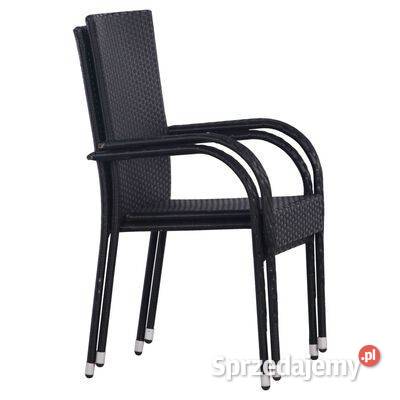 vidaXL Sztaplowane krzesła ogrodowe 2 polirattan Krzesła ogrodowe mazowieckie Warszawa