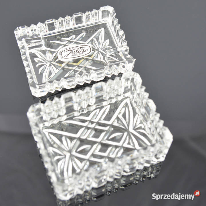 Popielnica z papierośnicą Huta Szkła Julia Warszawa