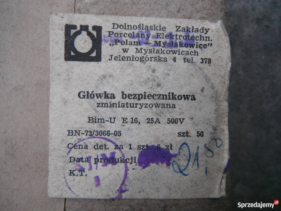 Gniazdo bezpiecznika ceramiczne m4801 25A 500V