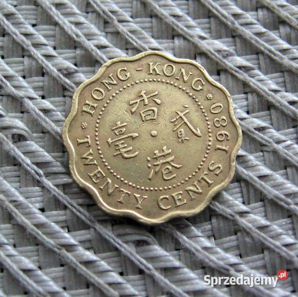 Hong Kong Brytyjski 20 Cent 1980r Kalisz