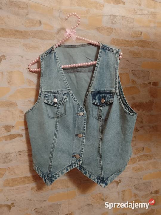 4446 XXL3XL Dżinsowa kamizelka z Londynu Kraków sprzedam