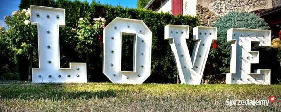 Napis LED LOVE Wynajem Cyfra 18 Wesela Rocznice