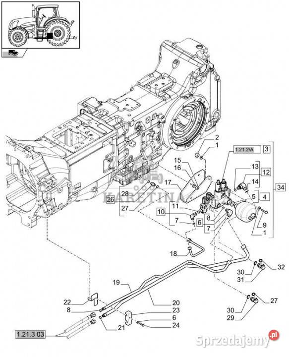 Holland T6010 Zawór hydrauliczny 84486847 Pozostałe Jastrzębniki