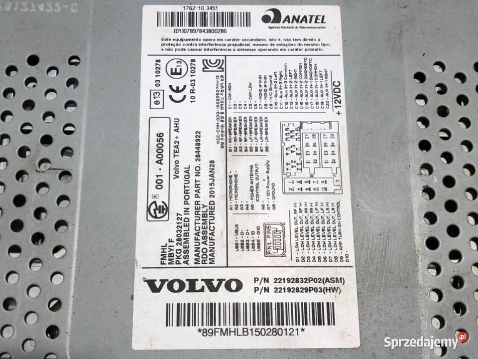 ZMIENIARKA CD VOLVO FH II 28448922 NAPĘD CZYTNIK Motoryzacja