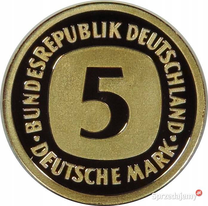 Niemcy replika 5 marki 2019 J złoto st LK102