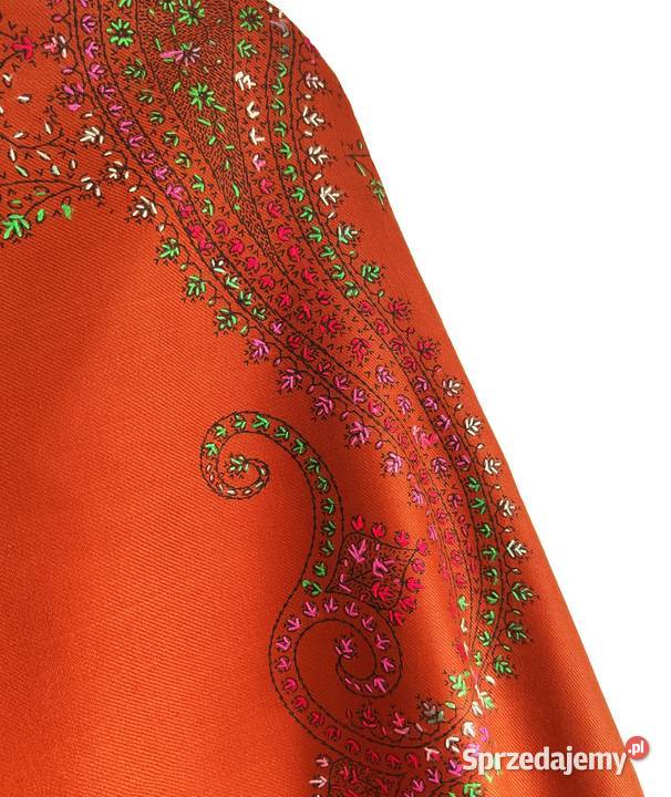 Duży szal orientalny indyjski haftowany haft sprzedam