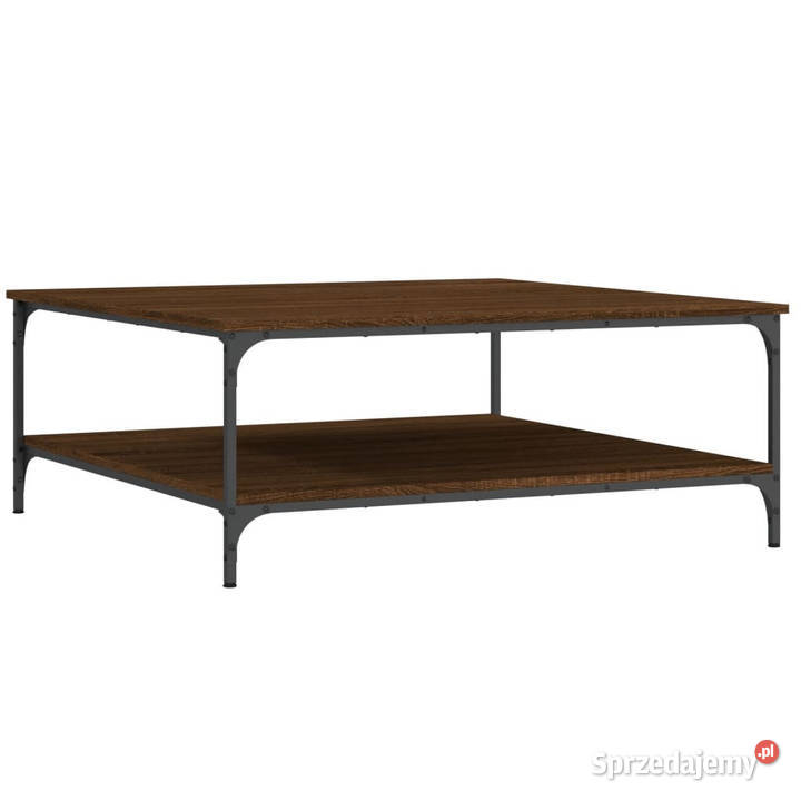 Stolik kawowy brązowy dąb 100x100x40 WM832847 Warszawa