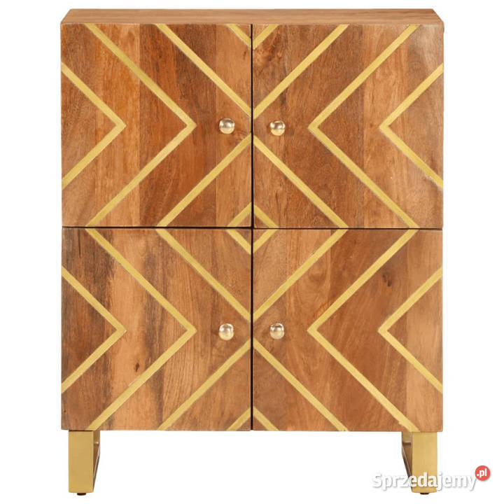 Szafka brązowoczarna 60x335x75 lite drewno mango mazowieckie