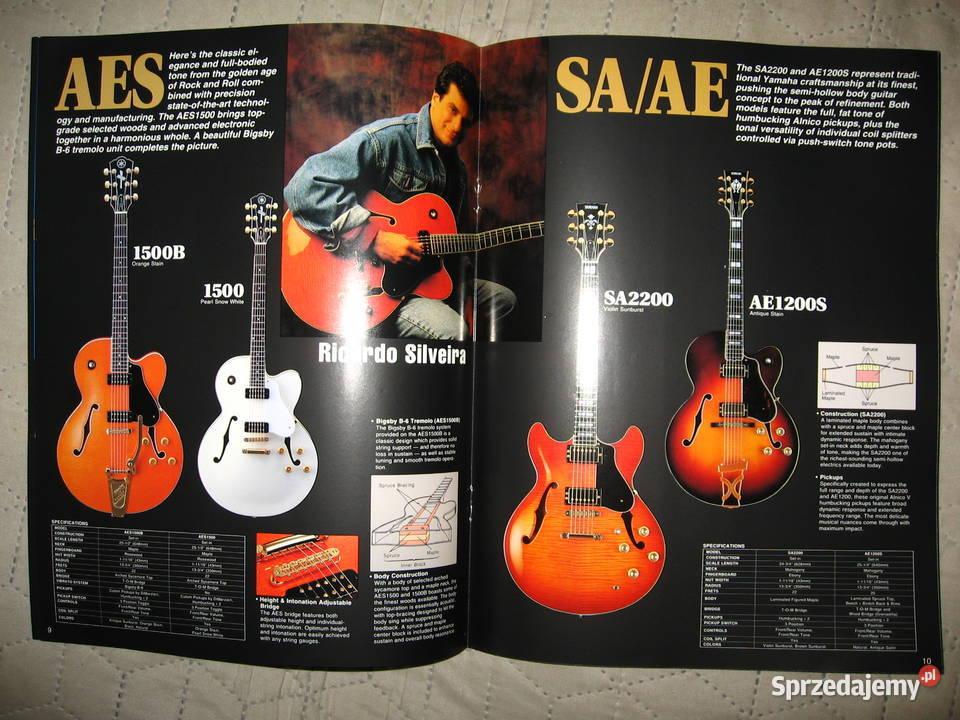 Yamaha Electric Guitars Basses Catalog 1994 Gitary i akcesoria Kępice