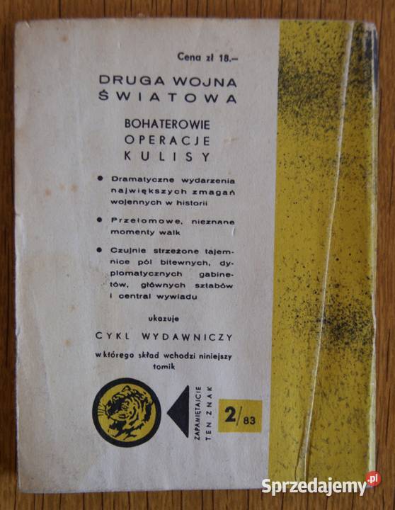 Żółty Tygrys Odejście na rozkaz 283 lubelskie Parczew sprzedam