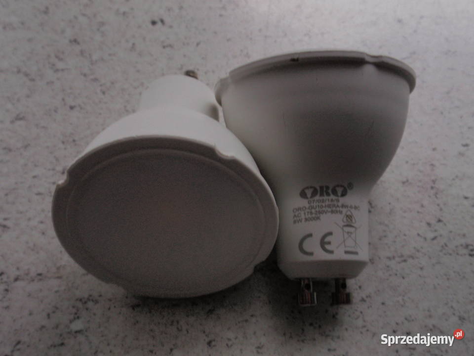 Żarówki ORO LED GU10 8W 3000k kolor biały ciepły Żarówki i świetlówki Łódź