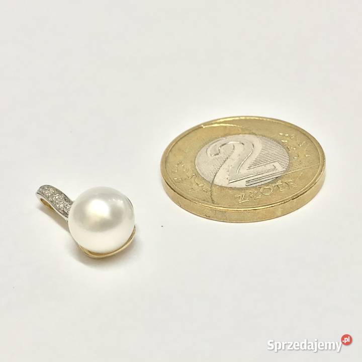 Złota ZAWIESZKA 375 9K Apart PERŁA DIAMENTY Pozostałe