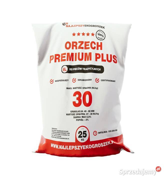 Węgiel Orzech Premium Plus firmy Najlepszy Ekogroszek