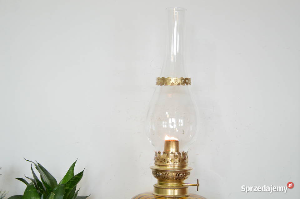 piękna szklana LAMPA NAFTOWA b stara Depose Jastrzębie-Zdrój sprzedam