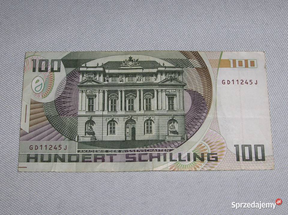 Banknot 100 schilling austriackich 1984r Łódź