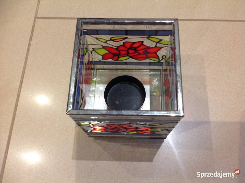 Świecznik Witrażowy Vintage Nowa Sól