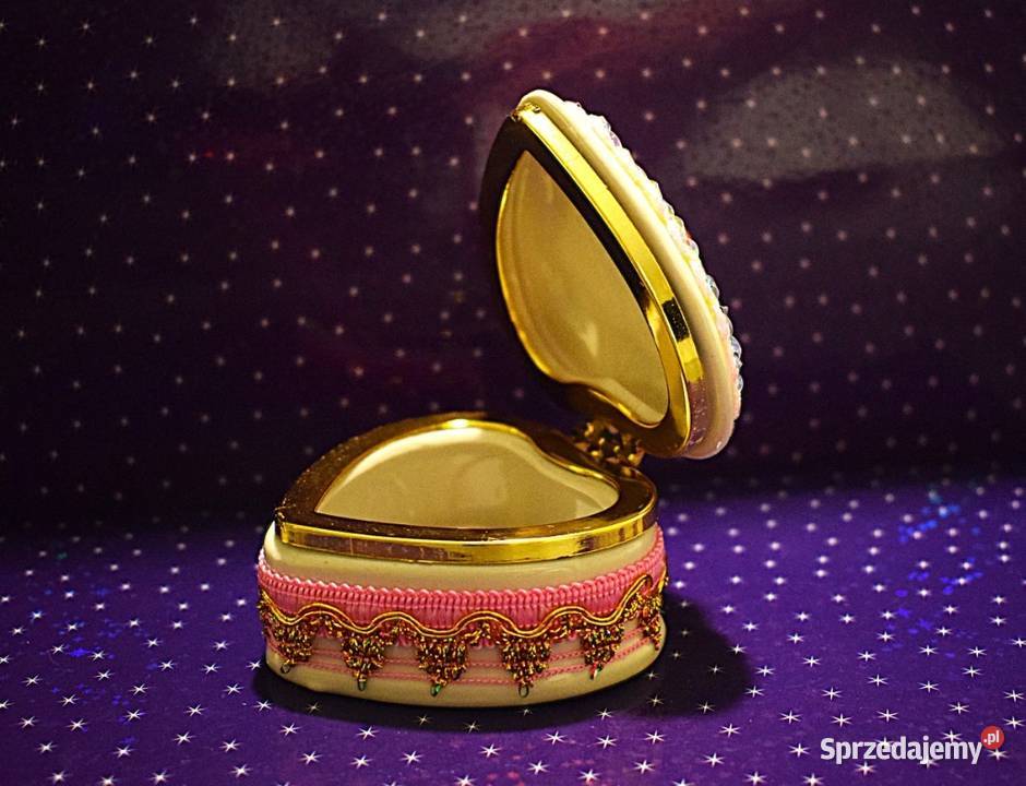 Ceramiczna szkatułka w kształcie serca na drobną Dom i Ogród Chełmno