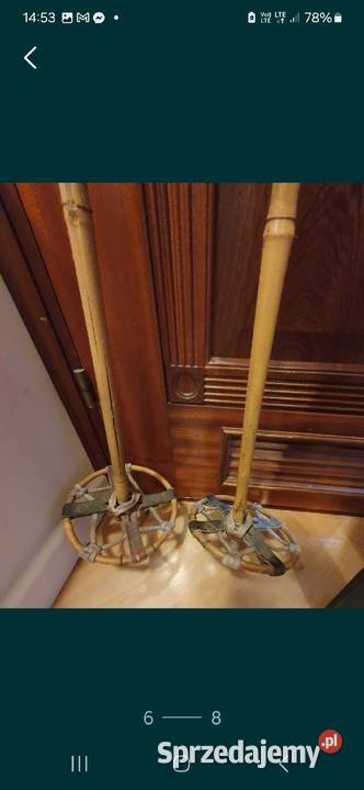Stare przedwojenne KIJE do nart bambus Antyki, Sztuka, Kolekcje Lublin