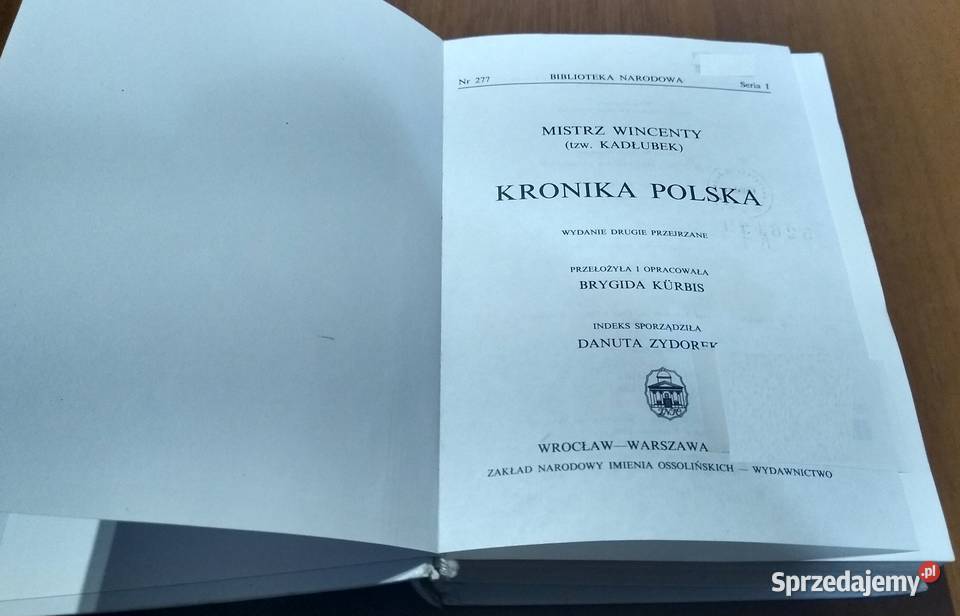 Kronika polska Mistrz Wincenty tzw Kadłubek Podręczniki pomorskie Gdańsk sprzedam