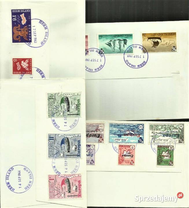HERM ISLAND 19611969 4 KOPERTY FDC WYSYŁKA Człuchów