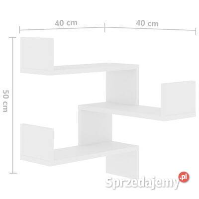 vidaXL Narożna półka ścienna biała 40x40x50 Warszawa