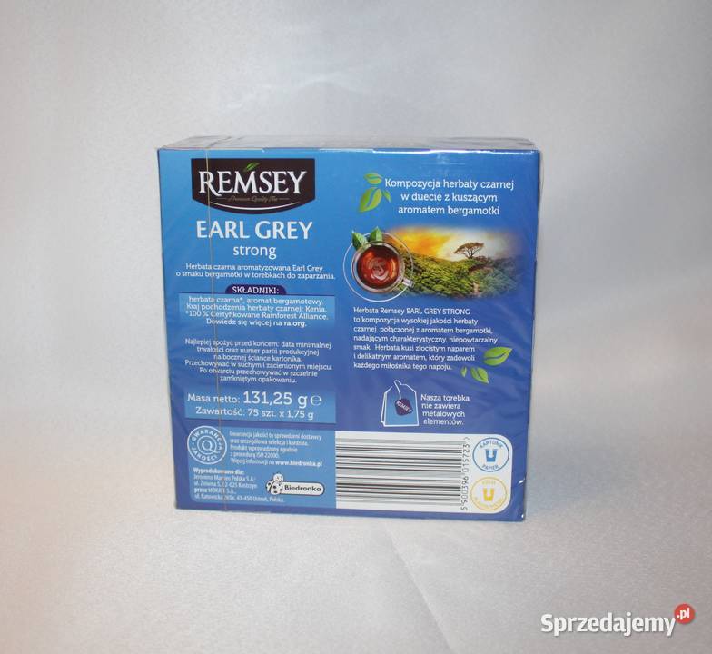Herbata Remsey earl grey strong 75 torebek 131 g Stare Miasto