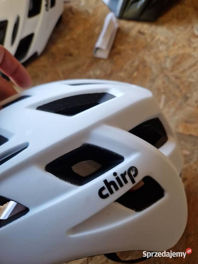 Kask rowerowy z tylną lampką Biały Czarny Noma Głogowa