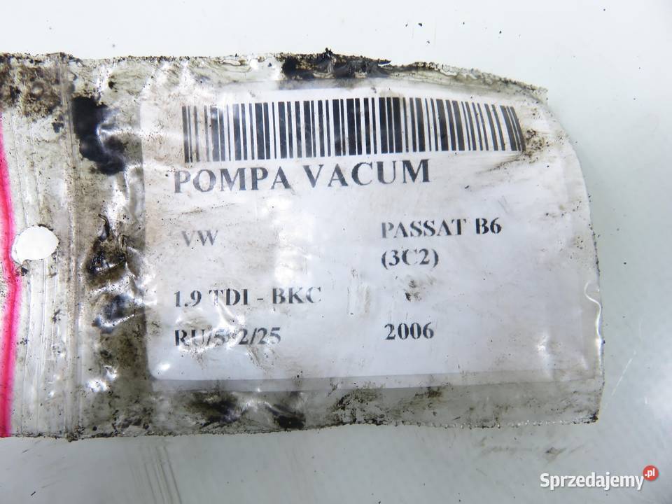 POMPA VACUM VW PASSAT B6 3C2 19 TDI PD 105 BKC osobowe małopolskie