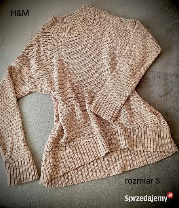 Beżowy sweter dzianinowy HM rozmiar S Nysa